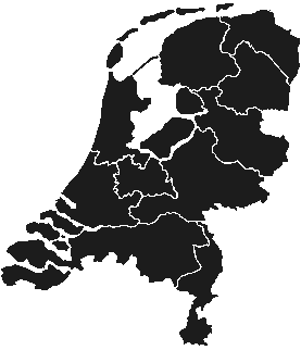 Kaart van de bezorglocaties van Bloemenwinkel Royal Flower in Zeist van Nederland.