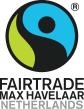 Logo Fairtrade Max Havelaar met de link naar de Max Havelaar Fairtrade pagina.